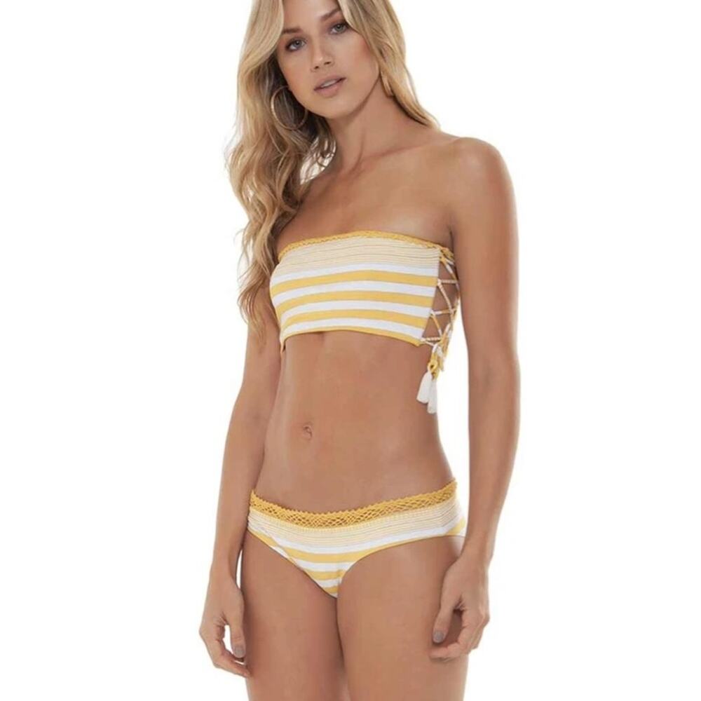 Agua Bendita Georgina Palette Sunny Spring Bikini Set Yellow Size XL
